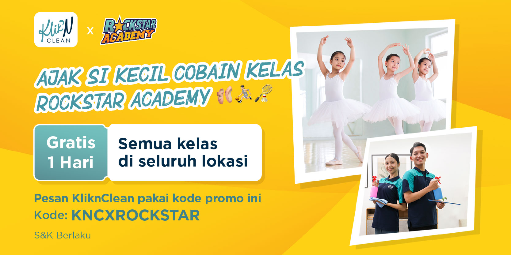 promo Gratis 1 Hari Kelas RockStar Academy